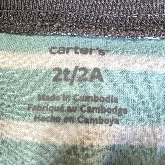 Carter’s Blue Raccoon Fleece Zip Footed Onesie Pj’s 2T Boys - Picture 5 of 5